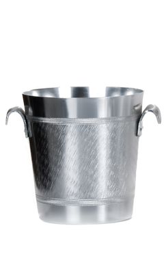 Tirolix Sektkühler Aluminium oxidiert mit Satinband und Griffen 190x210 horeca