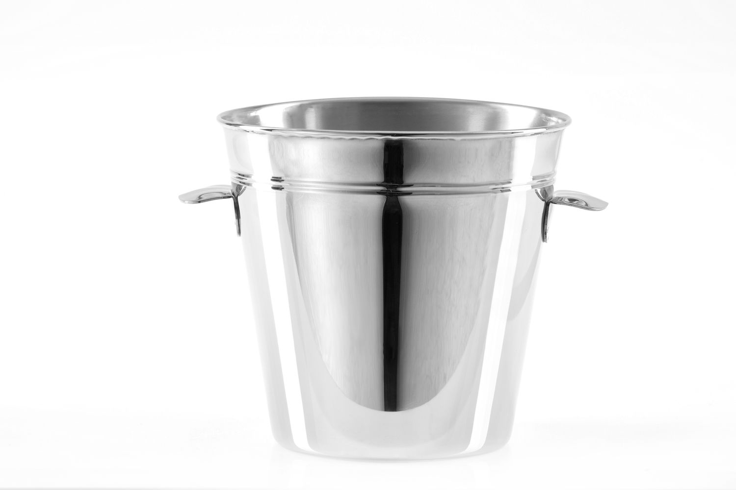 Tirolix oval stainless steel cooler with side handles 1 bottle horeca