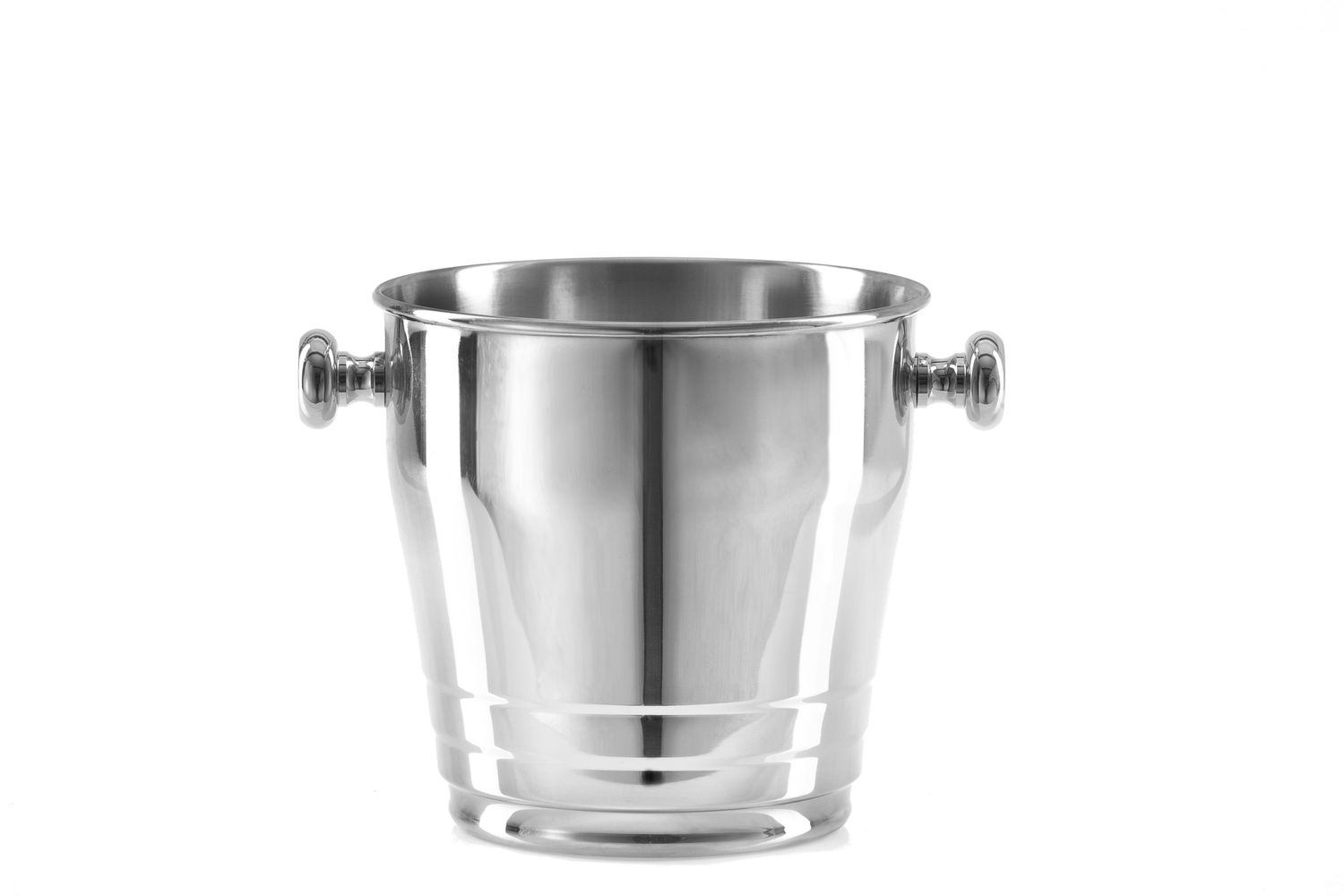 Tirolix polished stainless steel cooler with chrome knobs horeca