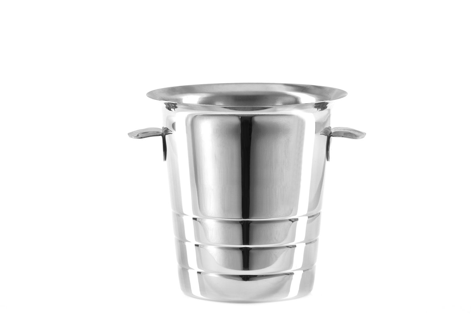 Tirolix stainless steel wine cooler with handles for one bottle horeca