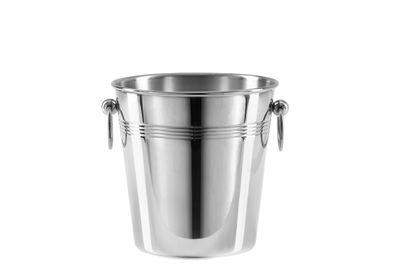 Secchiello acciaio con pomoli e anelli 201 - Tirolix Secchiello Tirolix acciaio inox con pomoli cromati e anelli 1 bottiglia horeca