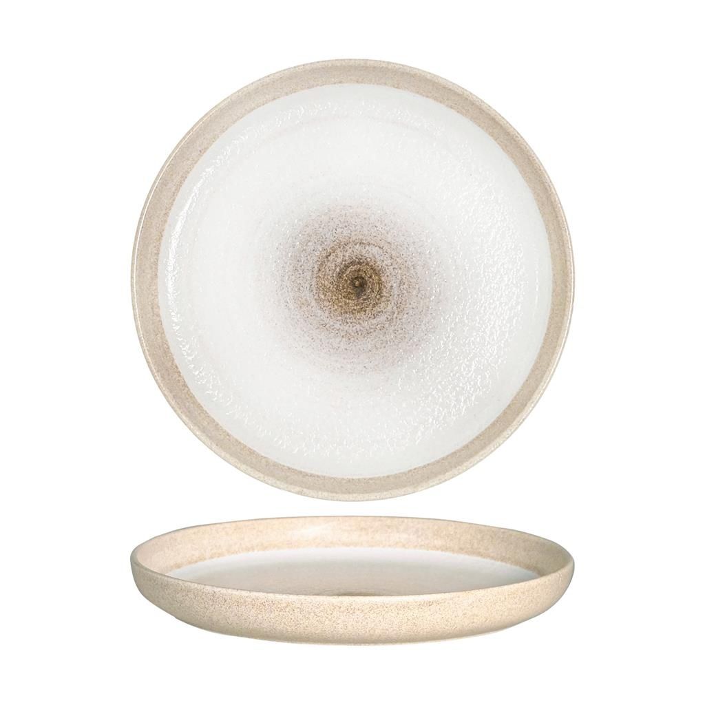 Dinner plate 24 cm Gemscape sand porcelain for horeca restaurants Tirolix