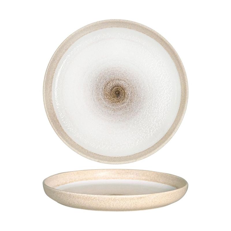 Dinner plate 24 cm Gemscape sand porcelain for horeca restaurants Tirolix