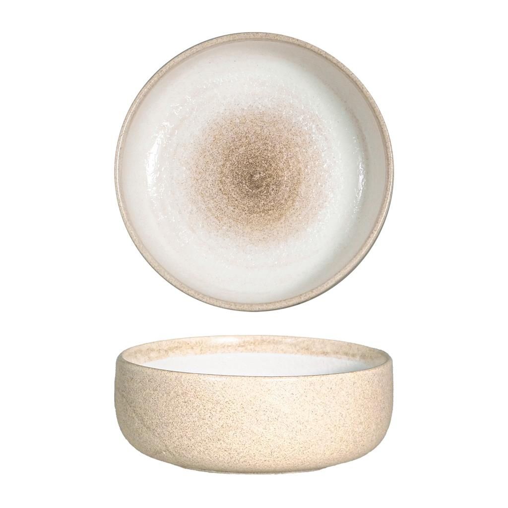 Bowl 16 cm Gemscape sand porcelain for horeca restaurants Tirolix