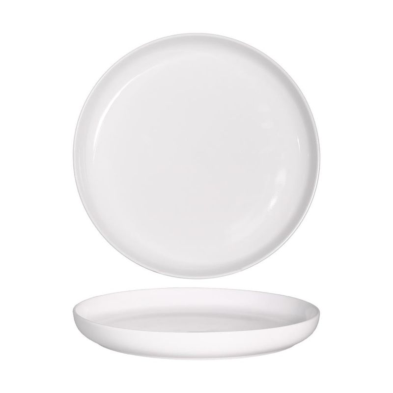 Dinner plate 24 cm Gemscape white porcelain oven safe for horeca restaurants Tirolix