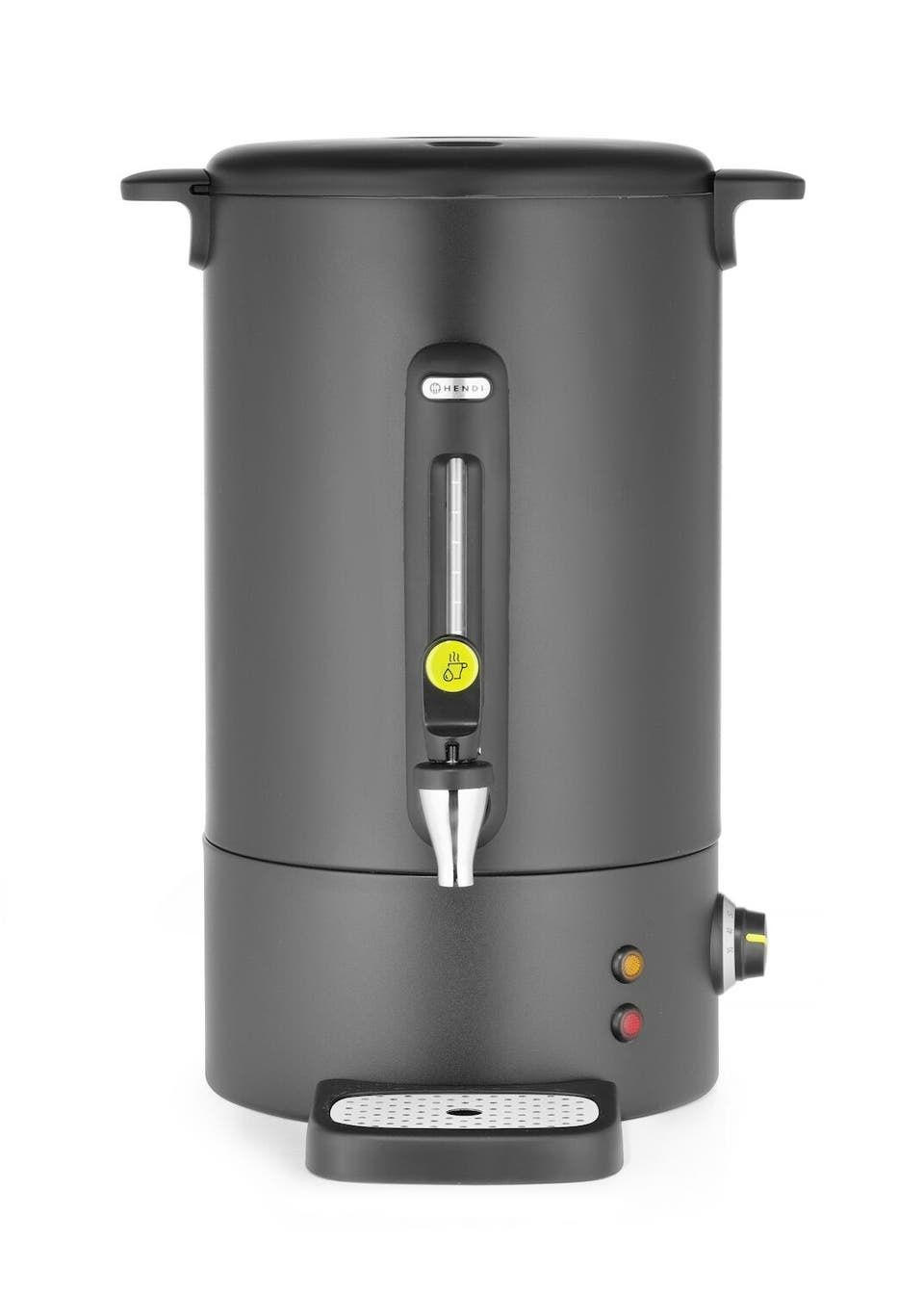 Black 16L stainless steel hot beverage boiler with drip-free tap Tirolix