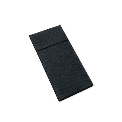 Airlaid napkin black pocket 40x32 cm horeca Packservice Tirolix