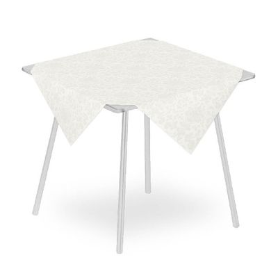 Tablecloth Victoria White 100x100 airlaid for horeca setups