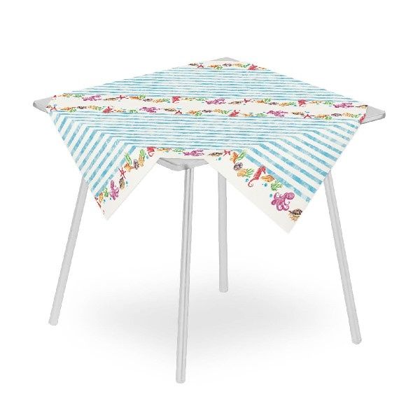 Estate tablecloth 100x100 cm airlaid with summer design for horeca

