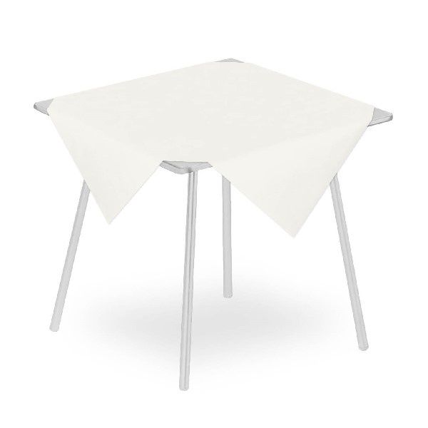 Mono White tablecloth 100x100 cm airlaid for professional horeca use
