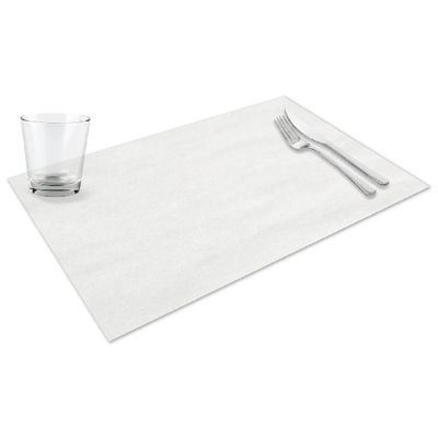 Onda white 30x48 kraft placemat for horeca table coverage