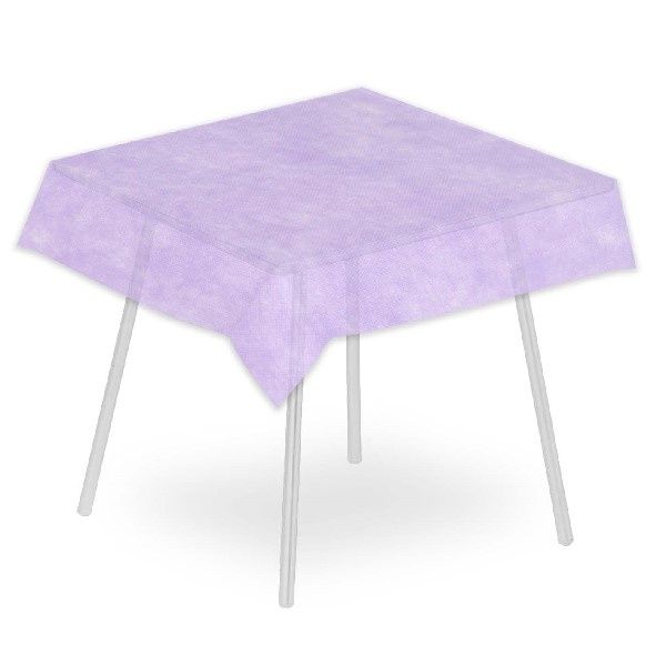 Airspun lilac tablecloth 140x140 Packservice with technical stable material for horeca

