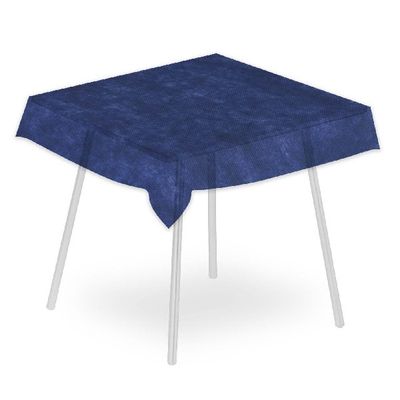 Airspun blue tablecloth 120x120 Packservice with technical stable material for horeca
