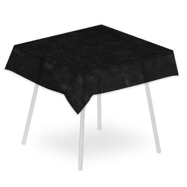 Airspun black tablecloth 140x140 Packservice with technical stable material for horeca
