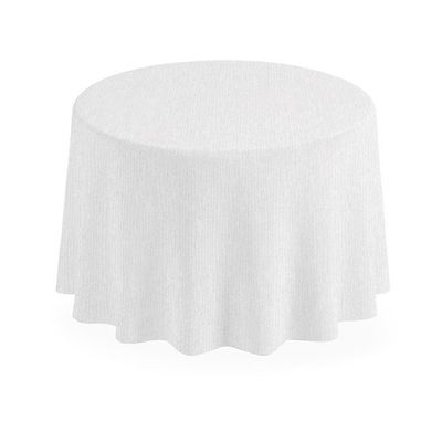 Monolin round white tablecloth 250 cm polyester Packservice horeca
