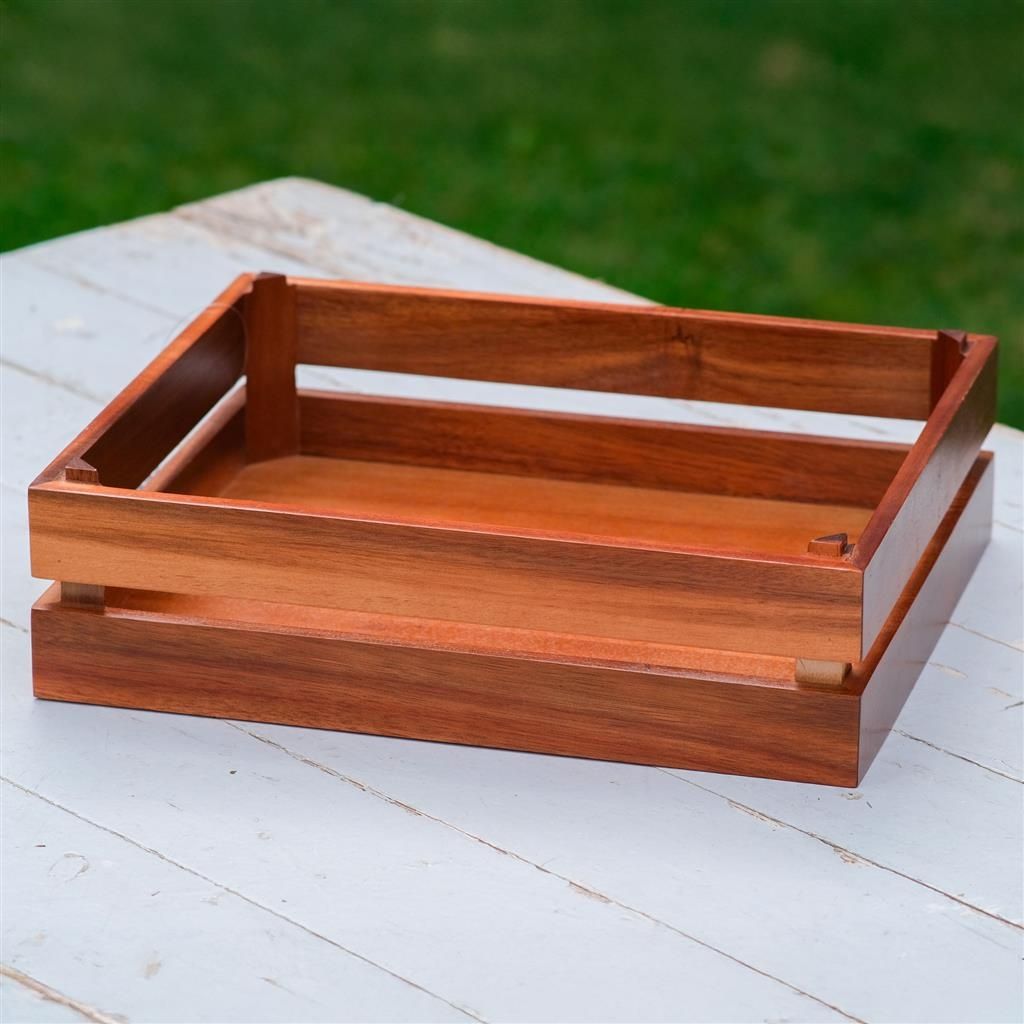 Cassetta Bliss 35x29 cm in legno di acacia per uso professionale Horeca