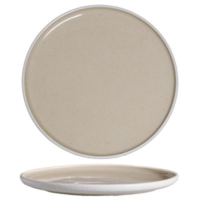 Tirolix flacher Stoneware Teller 30 cm Sandy Beige fuer Gastronomie