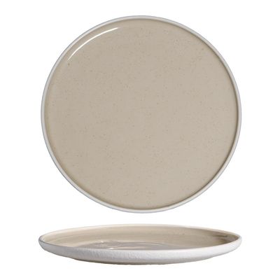 Tirolix flacher Stoneware Teller 27 cm Sandy Beige fuer Gastronomie