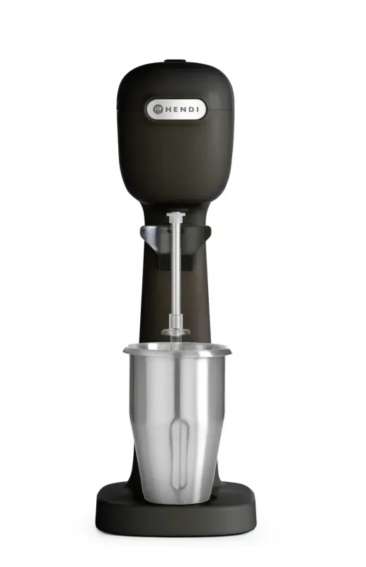 Frullino milkshaker nero 230V 400W con bicchieri inox Tirolix