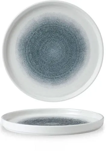 Churchill - Piatto con bordo verticale 21 cm Raku Topaz Blue Studio Prints