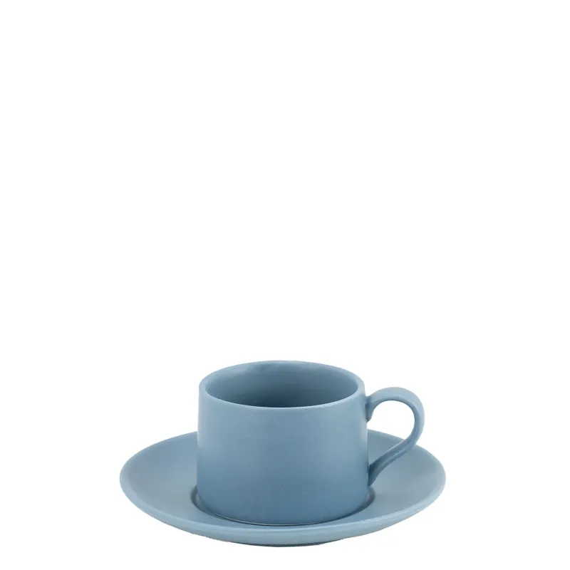 Espresso Cup and Saucer 8 cl Levante Blue - Zafferano