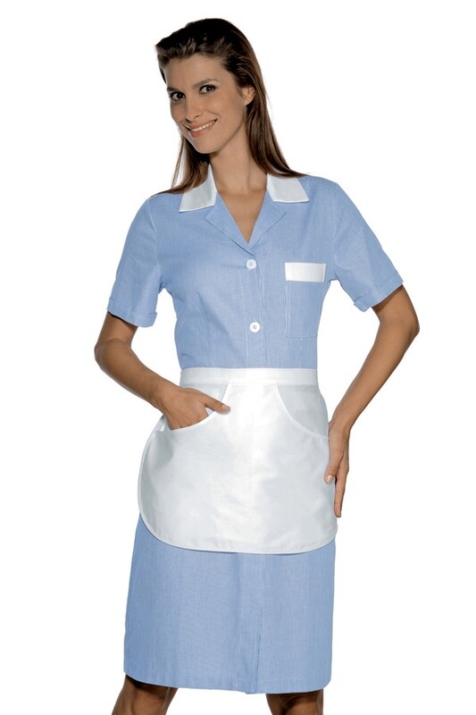 Isacco Positano coat with apron cotton piquet 140 g/m2 horeca