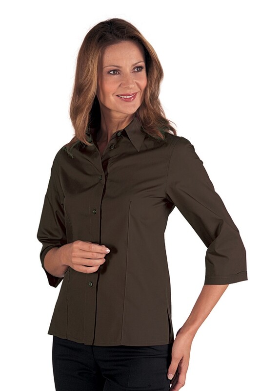 Isacco Kyoto blouse 3 4 sleeve smooth fabric 115 g/m2 horeca