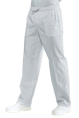 Isacco chef pants white cotton 210 g/m2 horeca