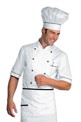 Isacco Alicante chef jacket cotton 190 g/m2 short sleeve horeca