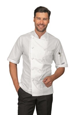 Isacco Alabama chef jacket cotton 190 g/m2 short sleeve horeca