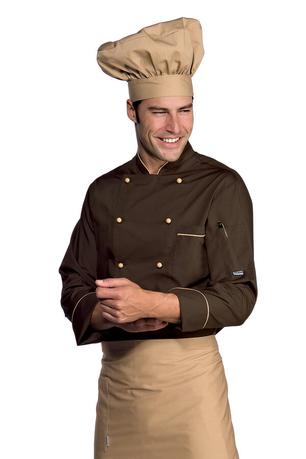 Isacco tailored chef jacket polycotton 115 g/m2 long sleeve horeca