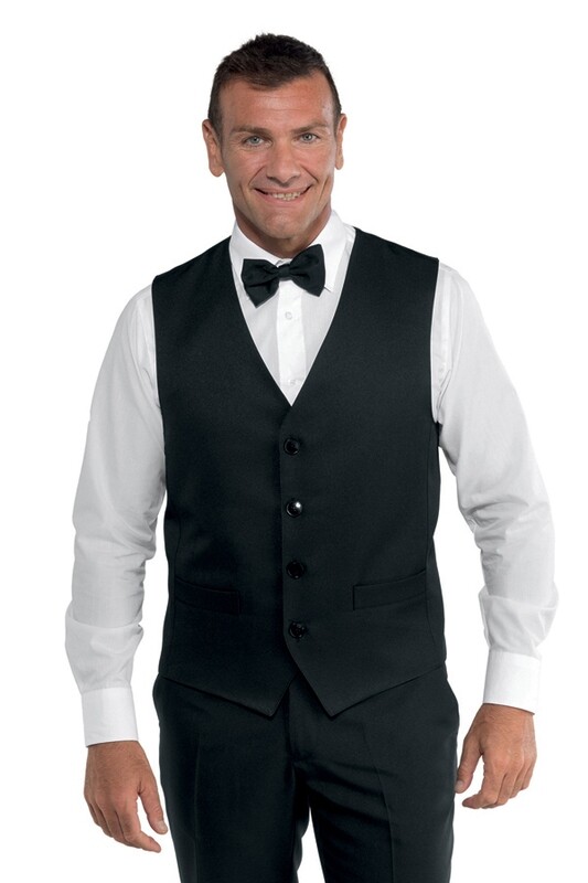 Isacco unisex vest button closure polyester 220 g/m2 horeca