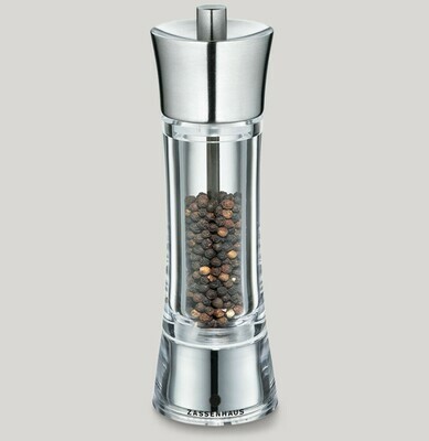 Stainless Steel/Acrylic Pepper Mill 18 cm Aachen - Zassenhaus