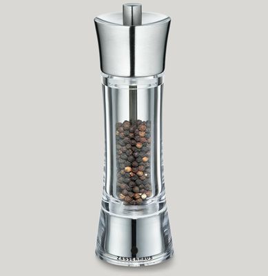Stainless Steel/Acrylic Pepper Mill 18 cm Aachen - Zassenhaus