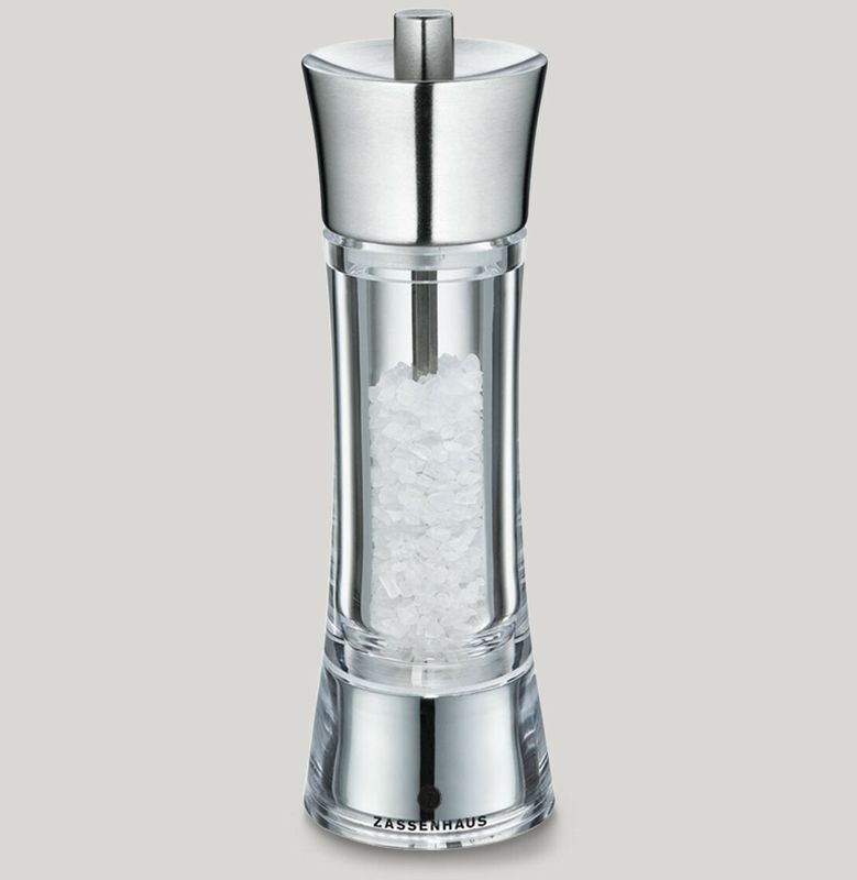 Salt Grinder Stainless Steel/Acrylic 18 cm Aachen - Zassenhaus