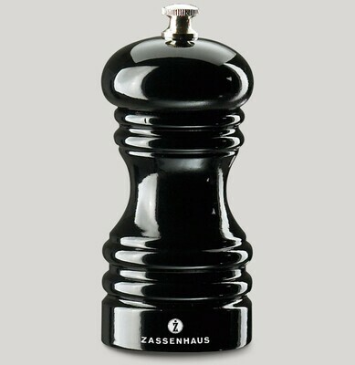 Black Glossy Salt Grinder 12 cm Berlin - Zassenhaus