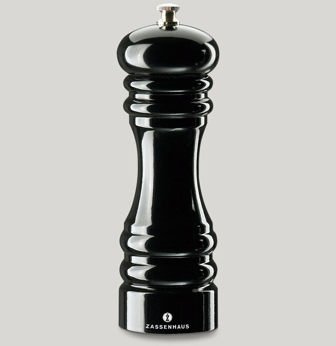 Black glossy salt grinder 18 cm Berlin - Zassenhaus