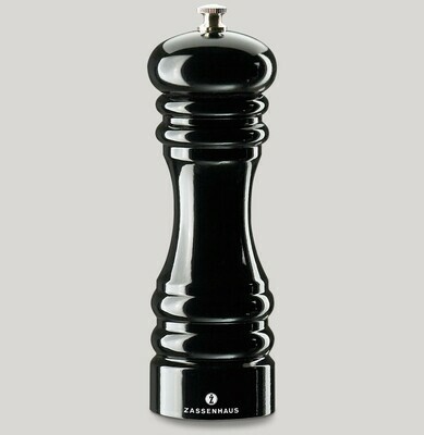 Black glossy salt grinder 18 cm Berlin - Zassenhaus
