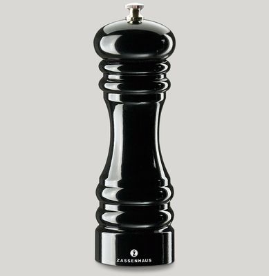 Black glossy salt grinder 18 cm Berlin - Zassenhaus