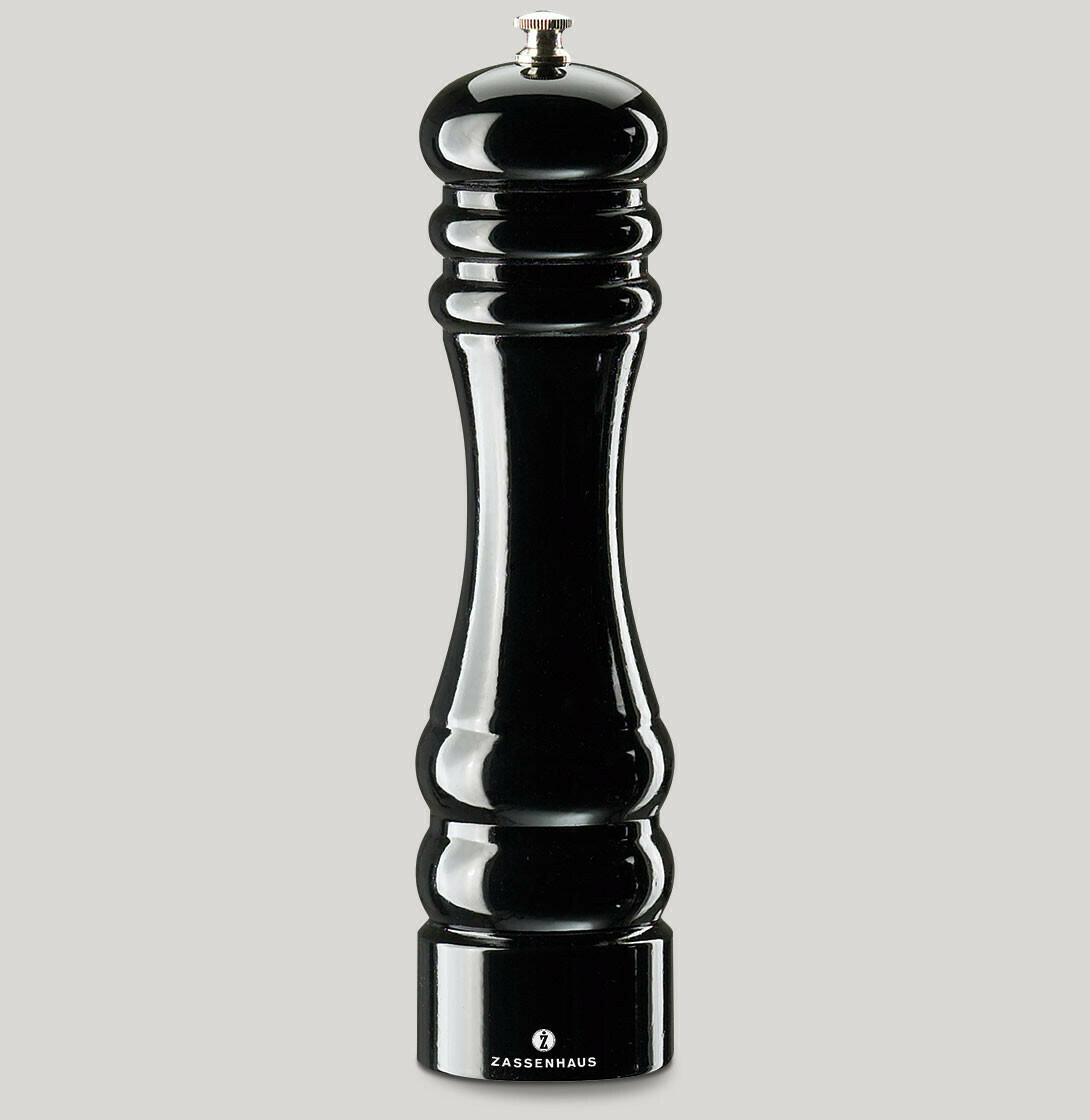 Black glossy pepper mill 24 cm Berlin - Zassenhaus