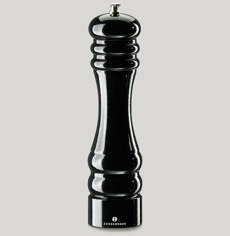 Black glossy pepper mill 24 cm Berlin - Zassenhaus