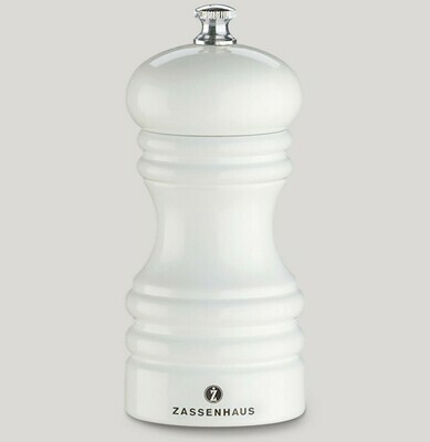 Glossy white pepper mill 12 cm Berlin - Zassenhaus