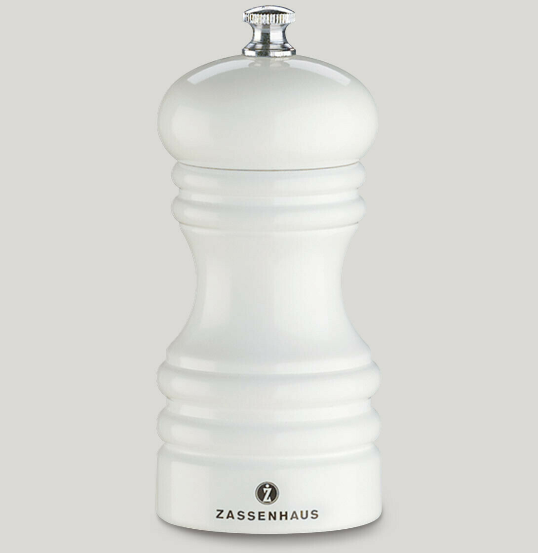 White Glossy Salt Mill 12 cm Berlin - Zassenhaus