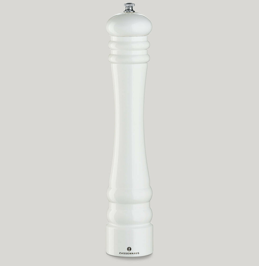 Glossy white pepper mill 30 cm Berlin - Zassenhaus