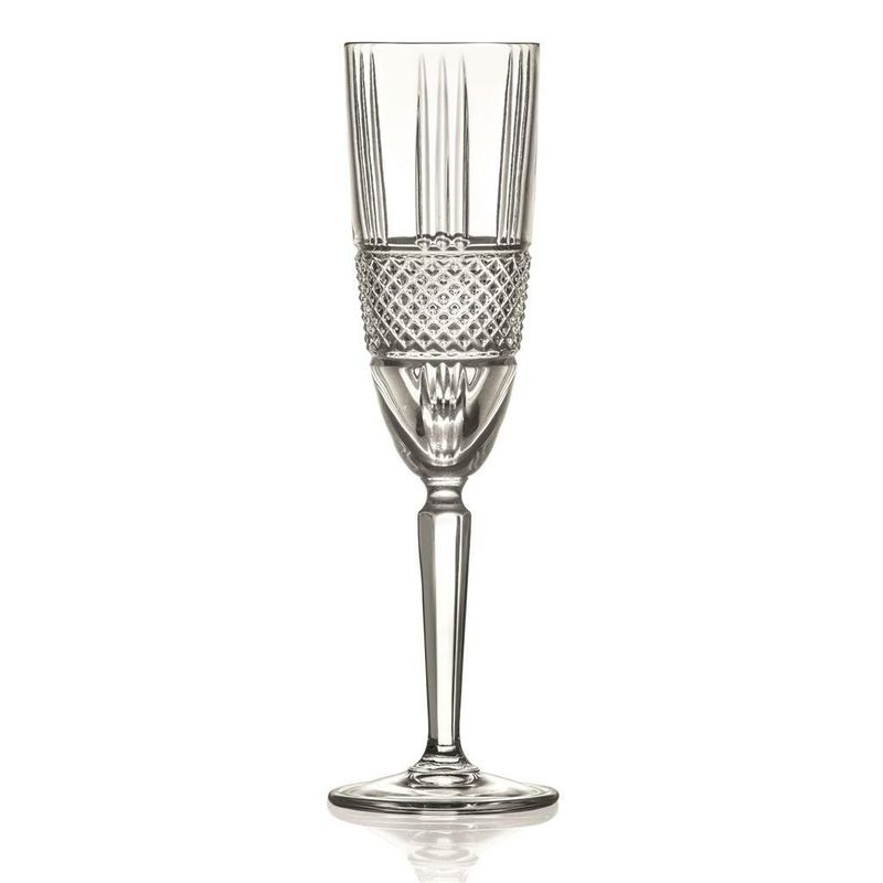 RCR Brillante flute glass 19 cl Luxion crystal for horeca use