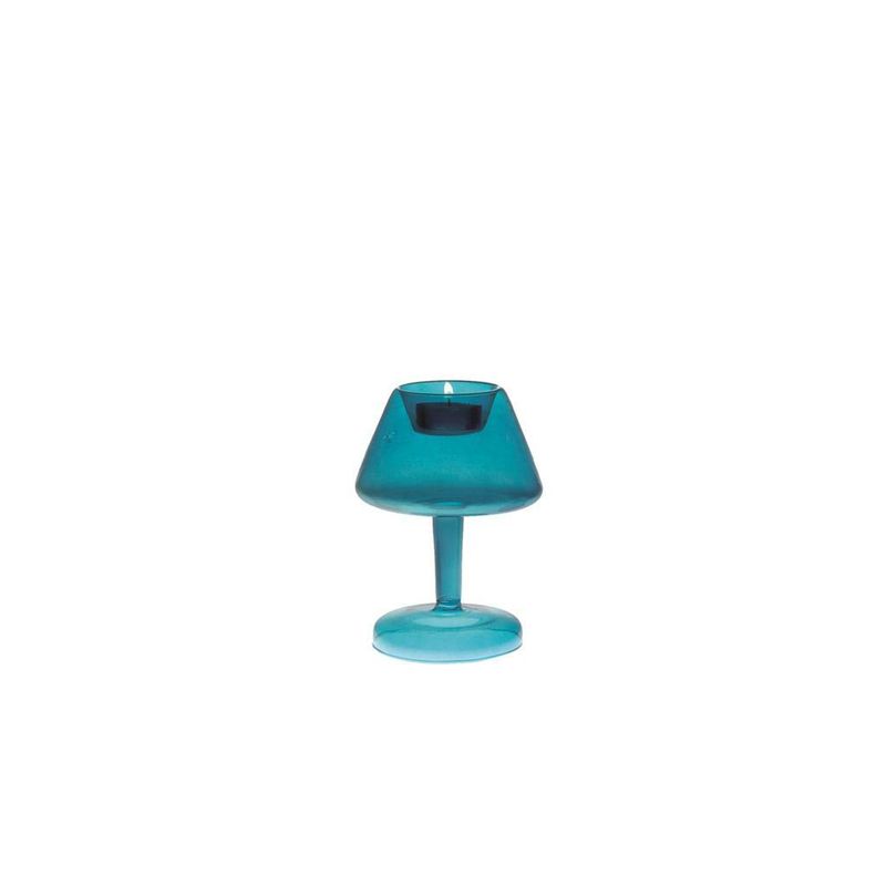 Tealight Glass Lamp Blue - Tirolix