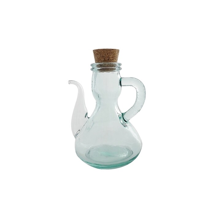 San Miguel 50 cl glass oil bottle with cork stopper for horeca