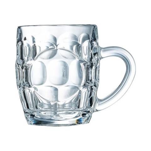 Arcoroc Britannia beer mug 28 cl thick glass sturdy handle professional horeca

