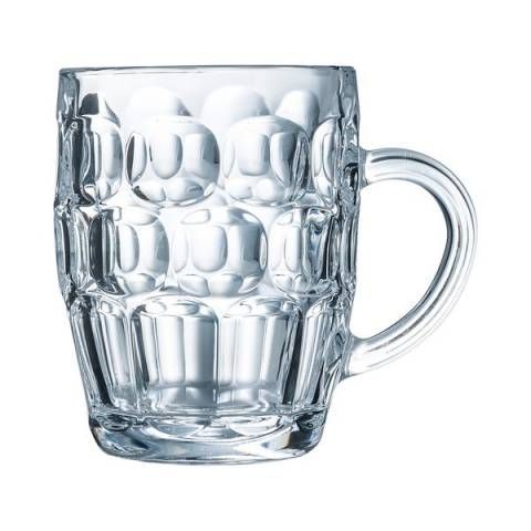 Arcoroc Britannia beer mug 57 cl thick glass sturdy handle professional horeca


