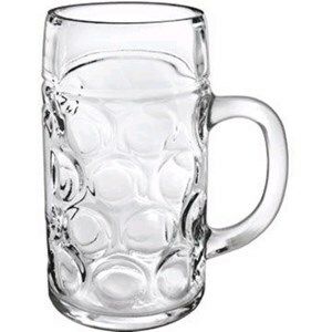 Borgonovo Beer Mug Don Bugnato 1 lt clear glass for professional horeca use in hotels, bars, and restaurants

